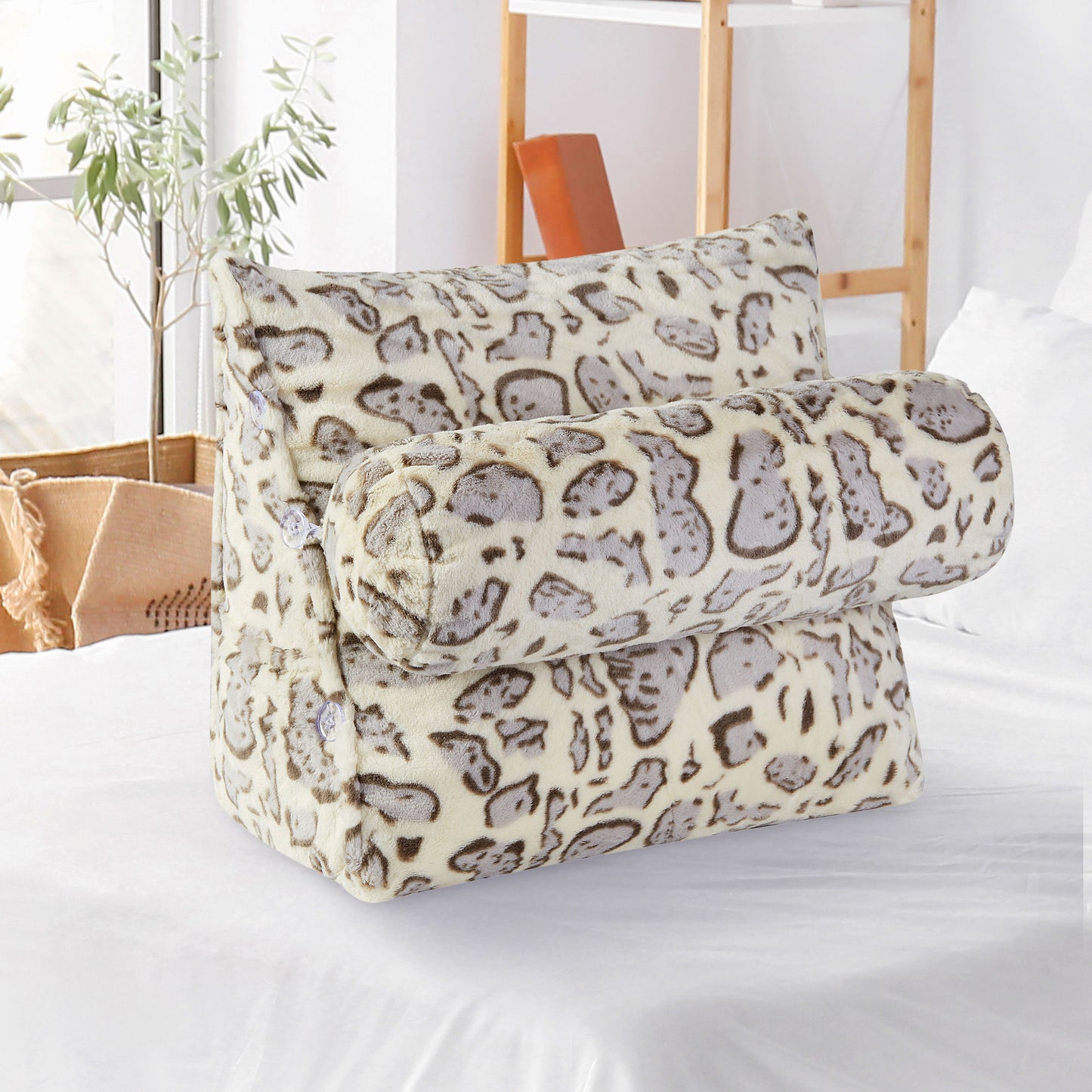 Cheer Collection Wedge Pillow with Detachable Bolster & Backrest