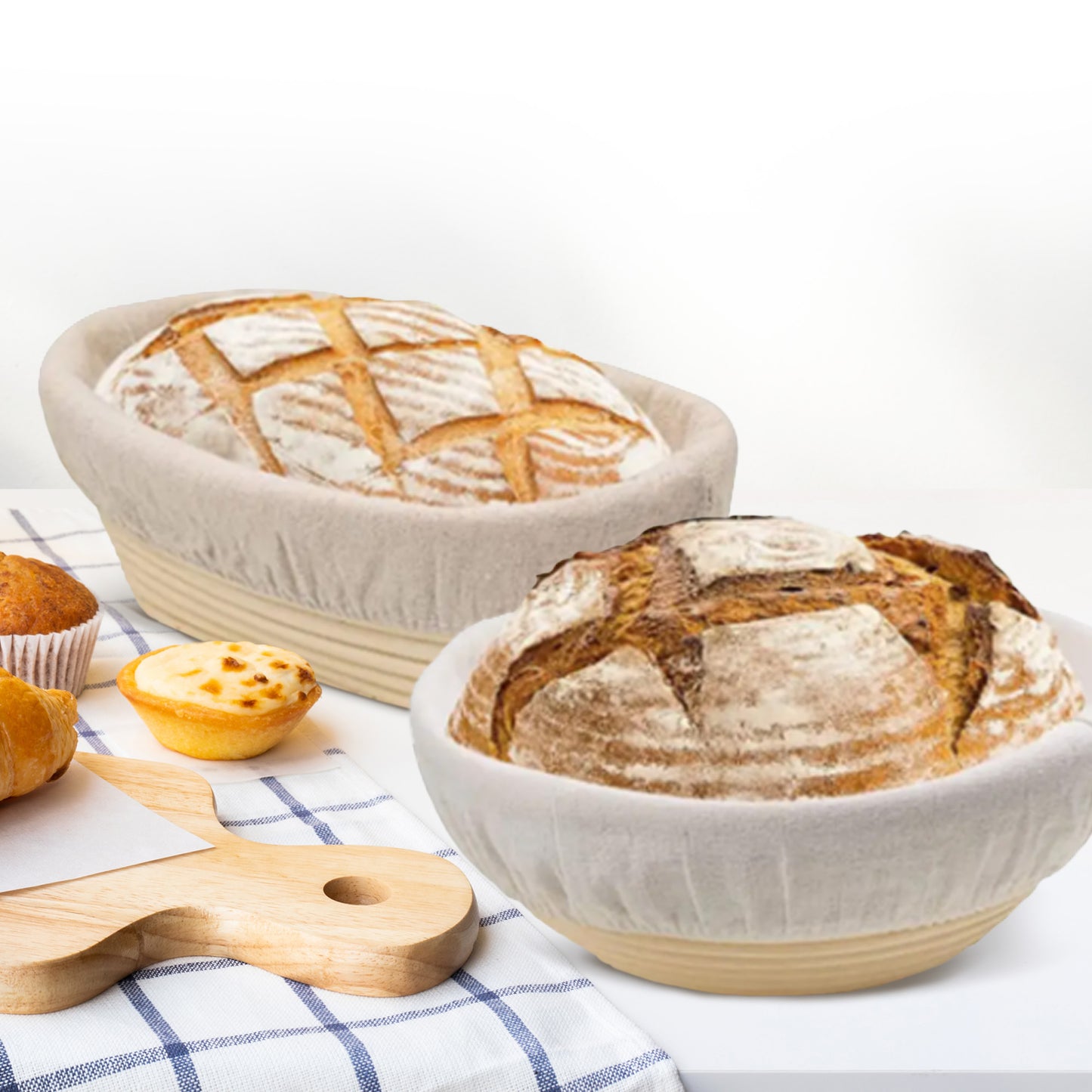 Cheer Collection Bread Proofing Sourdough Basket Set – The Ultimate Kit for Perfect Homemade Bre