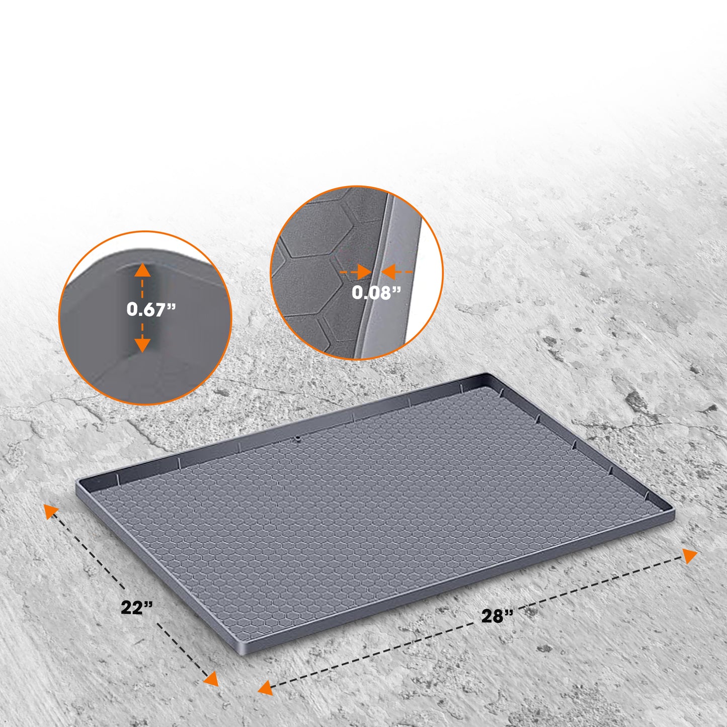 Cheer Collection Premium Silicone Undersink Mat – Waterproof, Non-Slip, Drainage Design