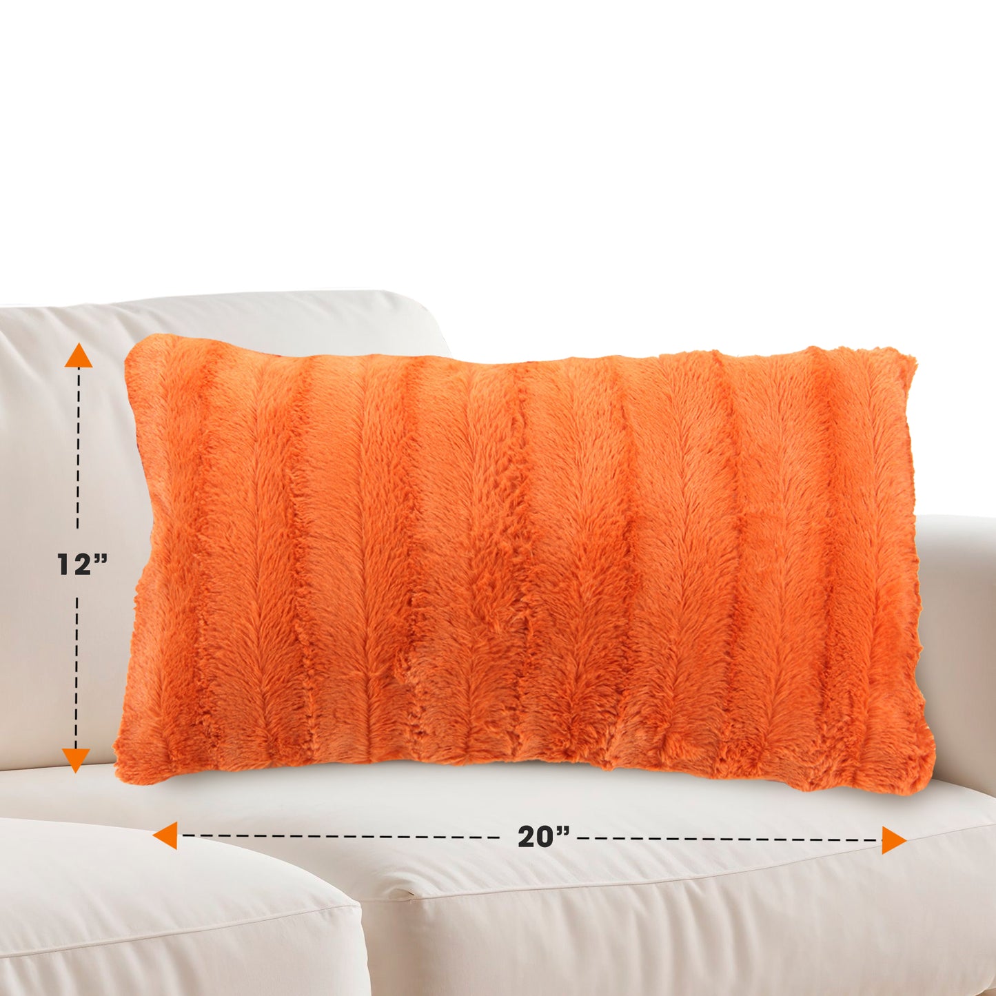 Cheer Collection Faux Fur Throw Pillow Cover - Multiple Colors & Sizes Available