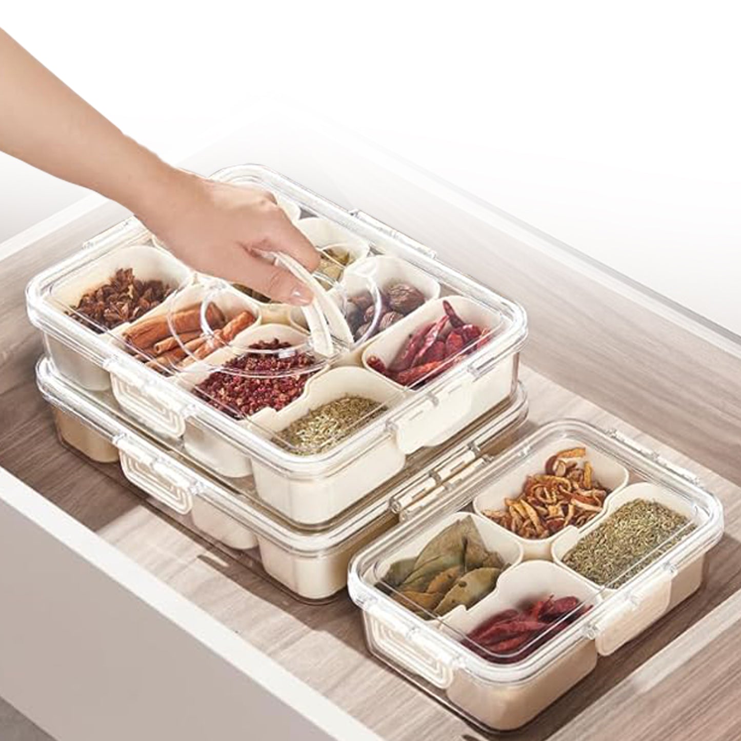 Cheer Collection Airtight Food Storage Container with Multi-Compartment Freshness Lock