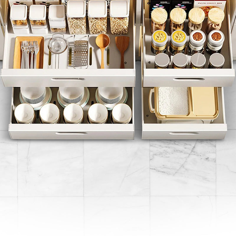 Cheer Collection Pull Out Organizer Drawers – Effortless Installation, Heavy-Duty Carbon Steel Slide-Out Shelves for Kitchen, Pantry, and Bathroom