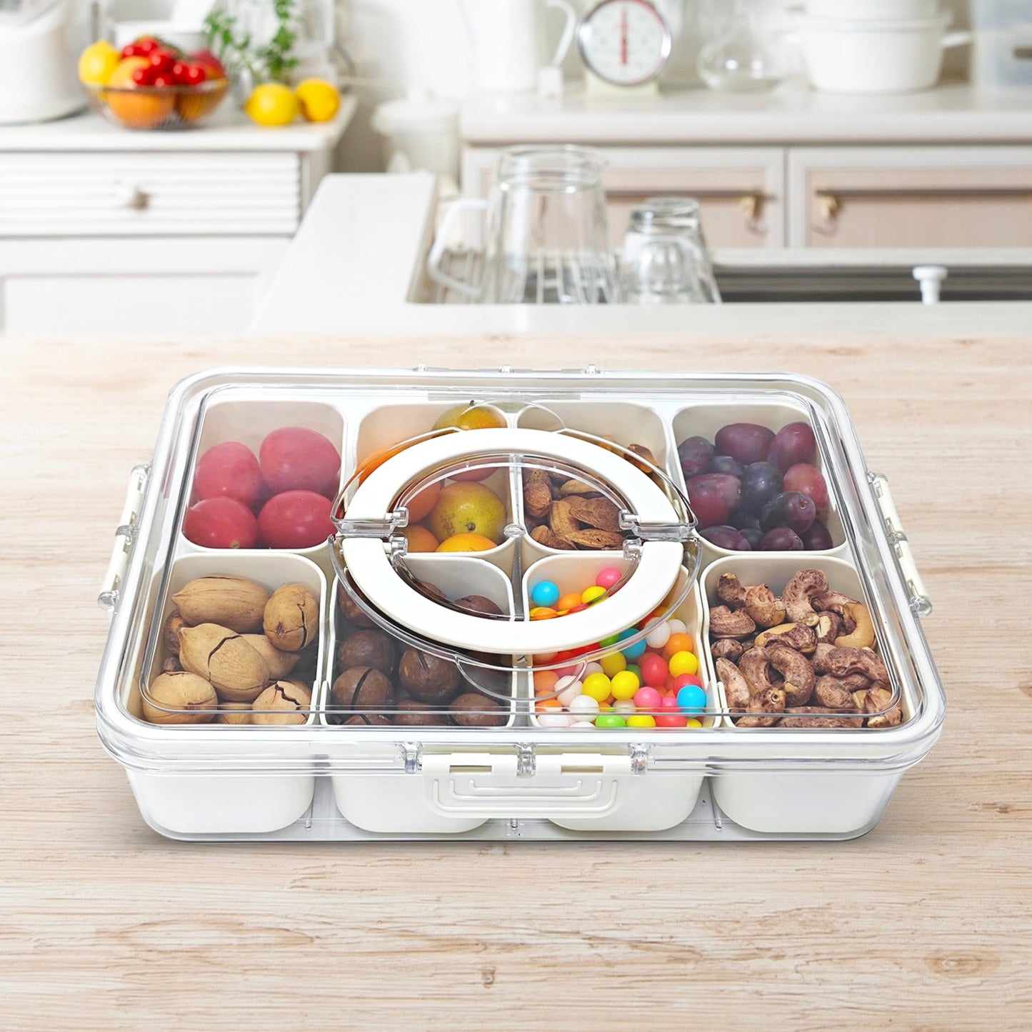 Cheer Collection Airtight Food Storage Container with Multi-Compartment Freshness Lock