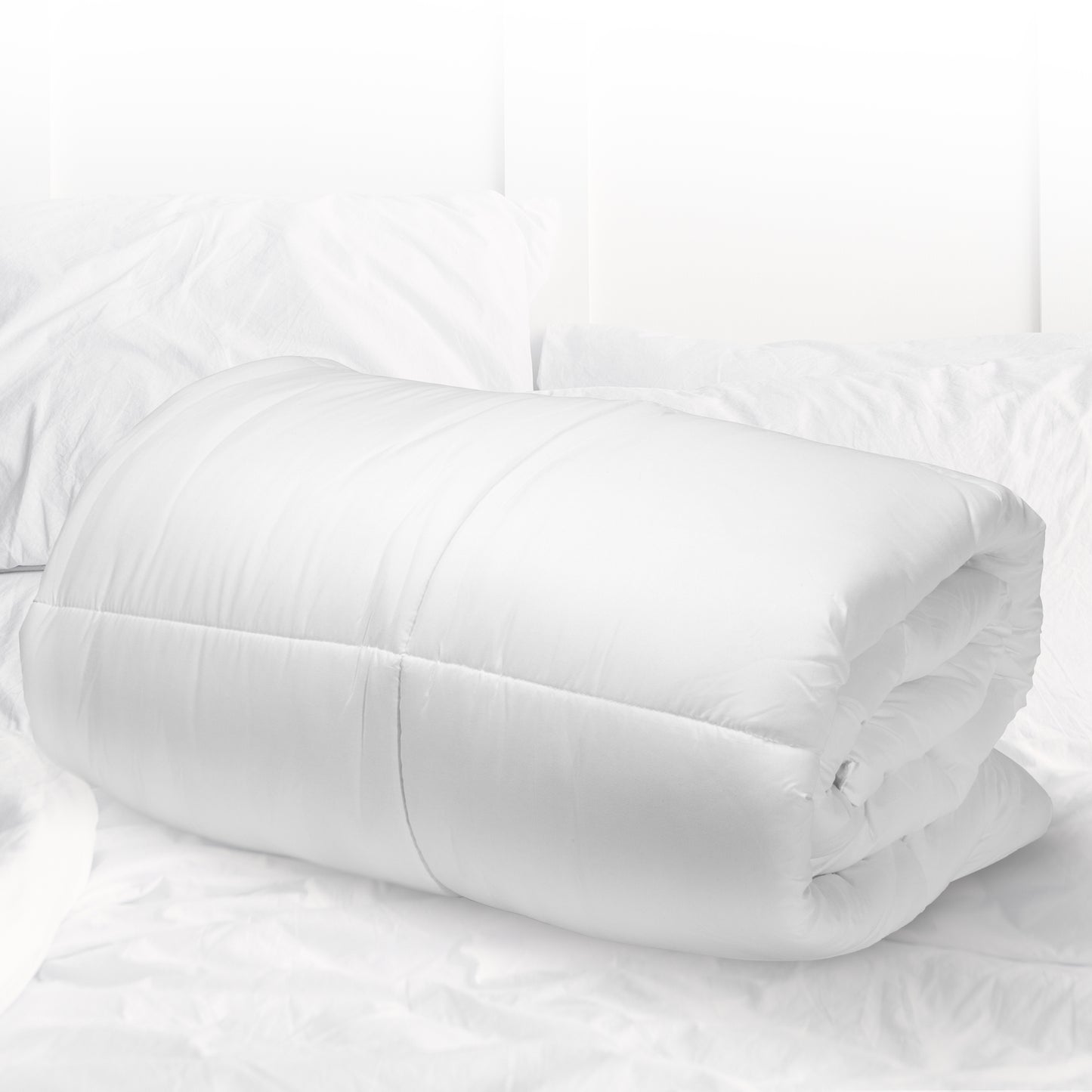 Cheer Collection Luxurious Duvet Insert | Super Plush Goose Down Alternative Twin Size White Comforter