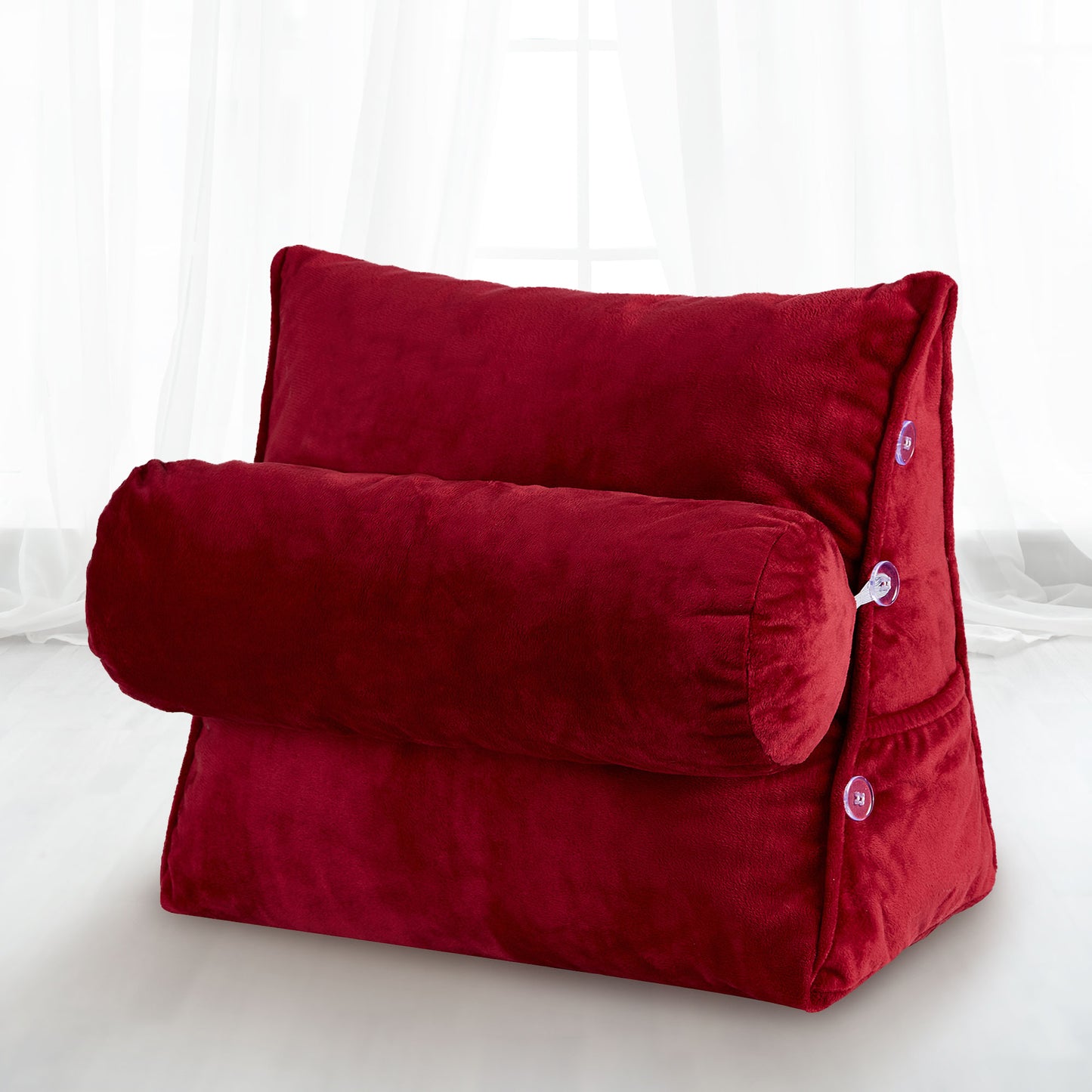 Cheer Collection Wedge Pillow with Detachable Bolster & Backrest