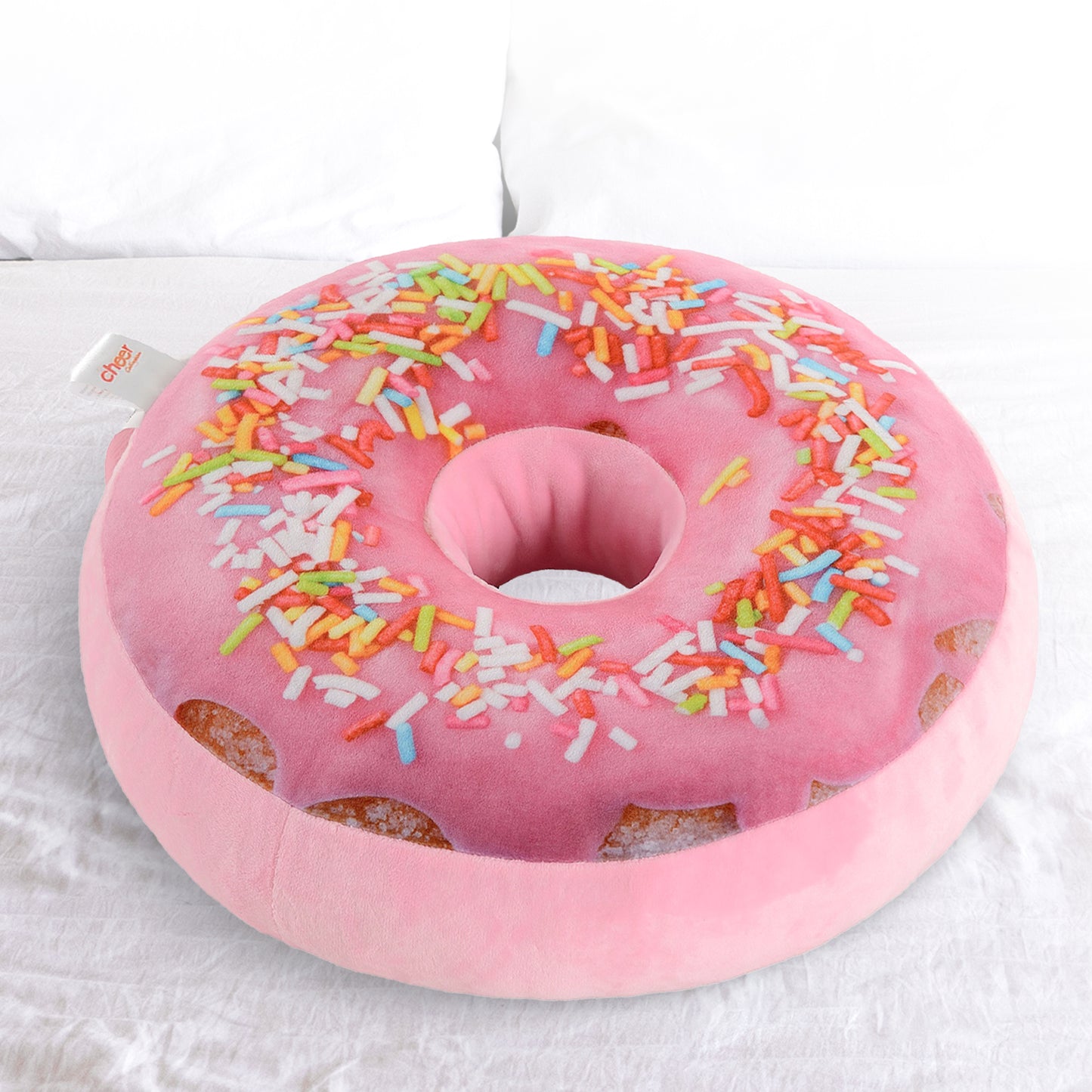 Cheer Collection Reversible Plush Donut Throw Pillow