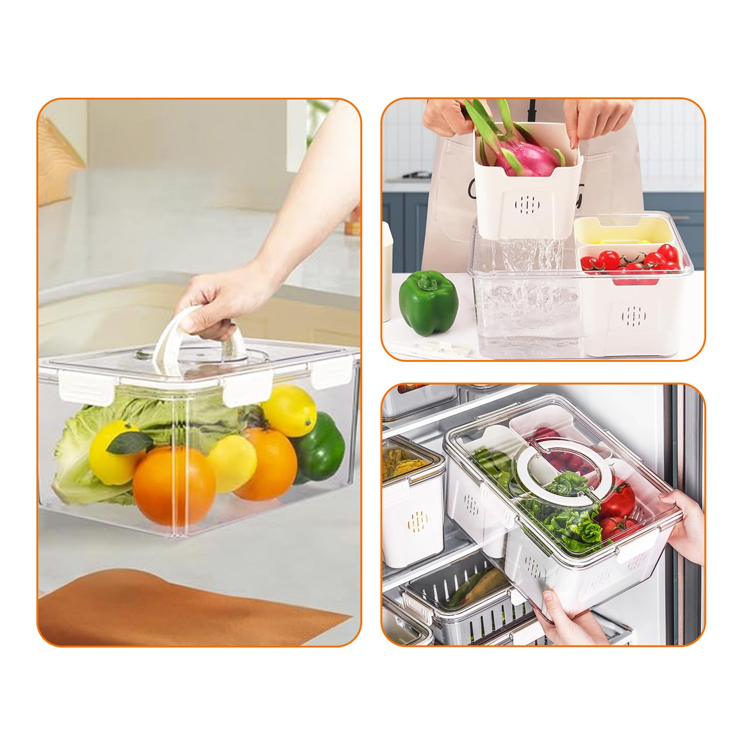 Cheer Collection Airtight Food Storage Container with Multi-Compartment Freshness Lock