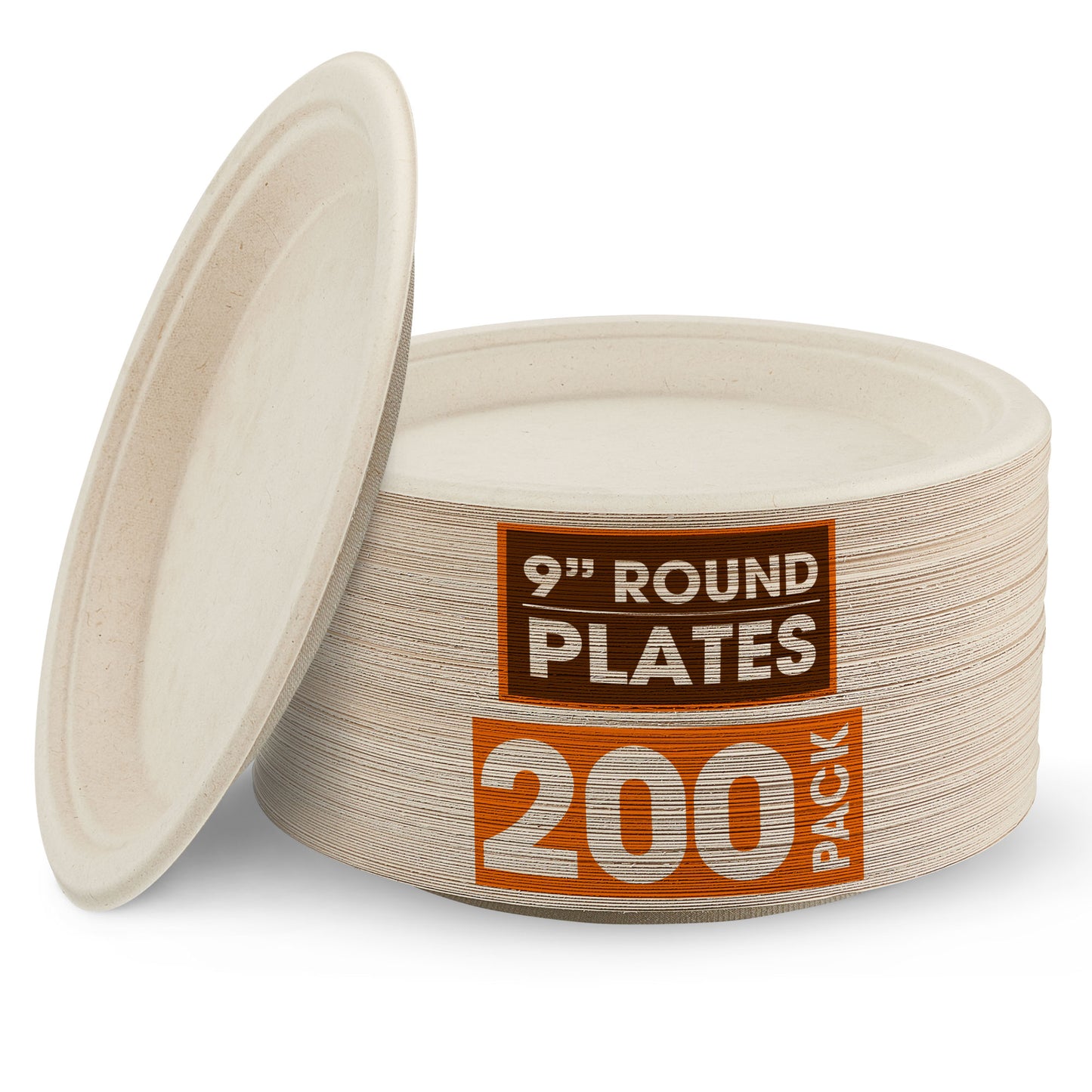 Cheer Collection 9 inch Compostable Plates - 100% Biodegradable