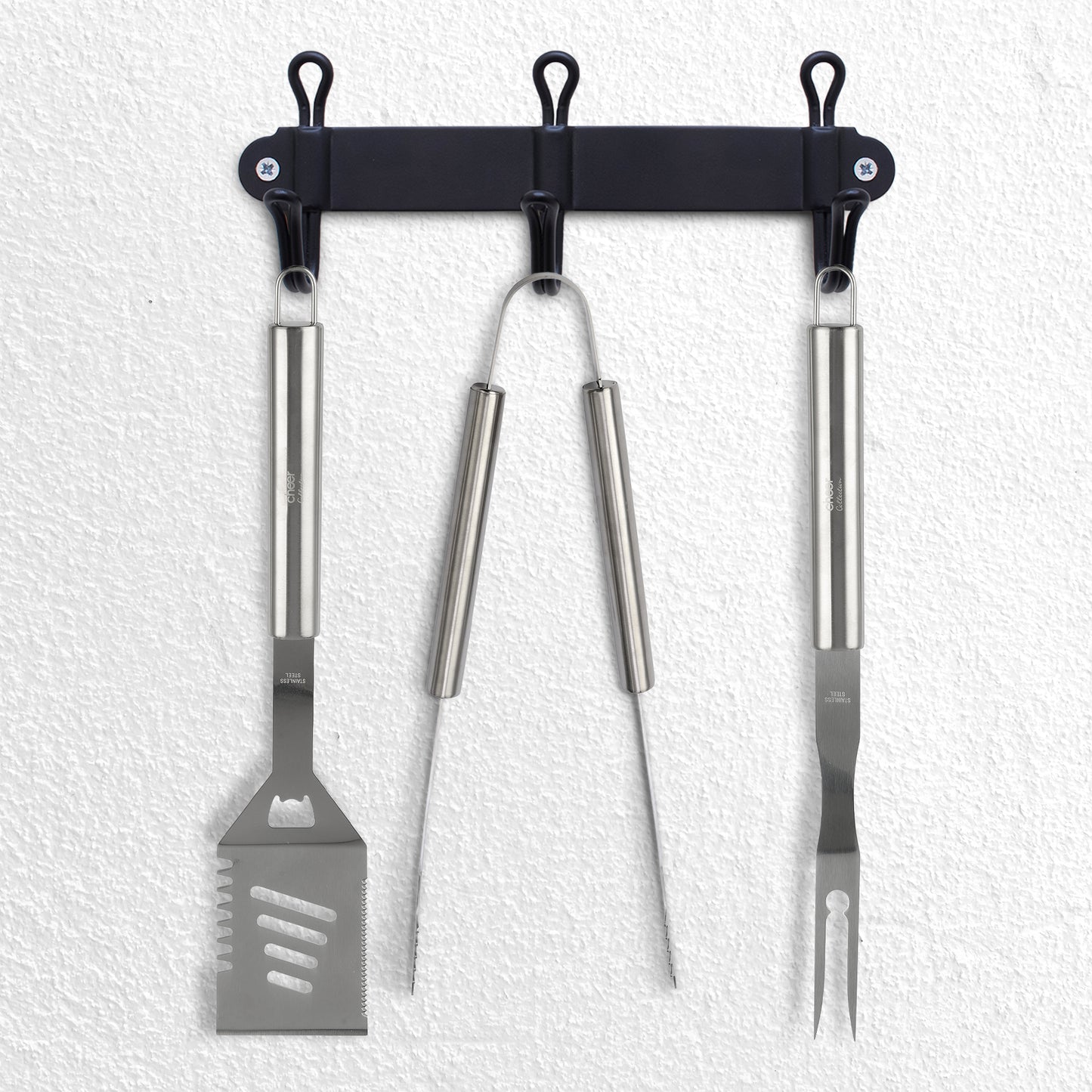 Cheer Collection 3 piece BBQ Grilling Tool Set