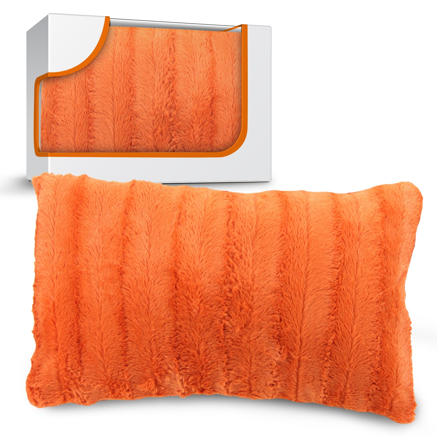 Cheer Collection Faux Fur Throw Pillow Cover - Multiple Colors & Sizes Available