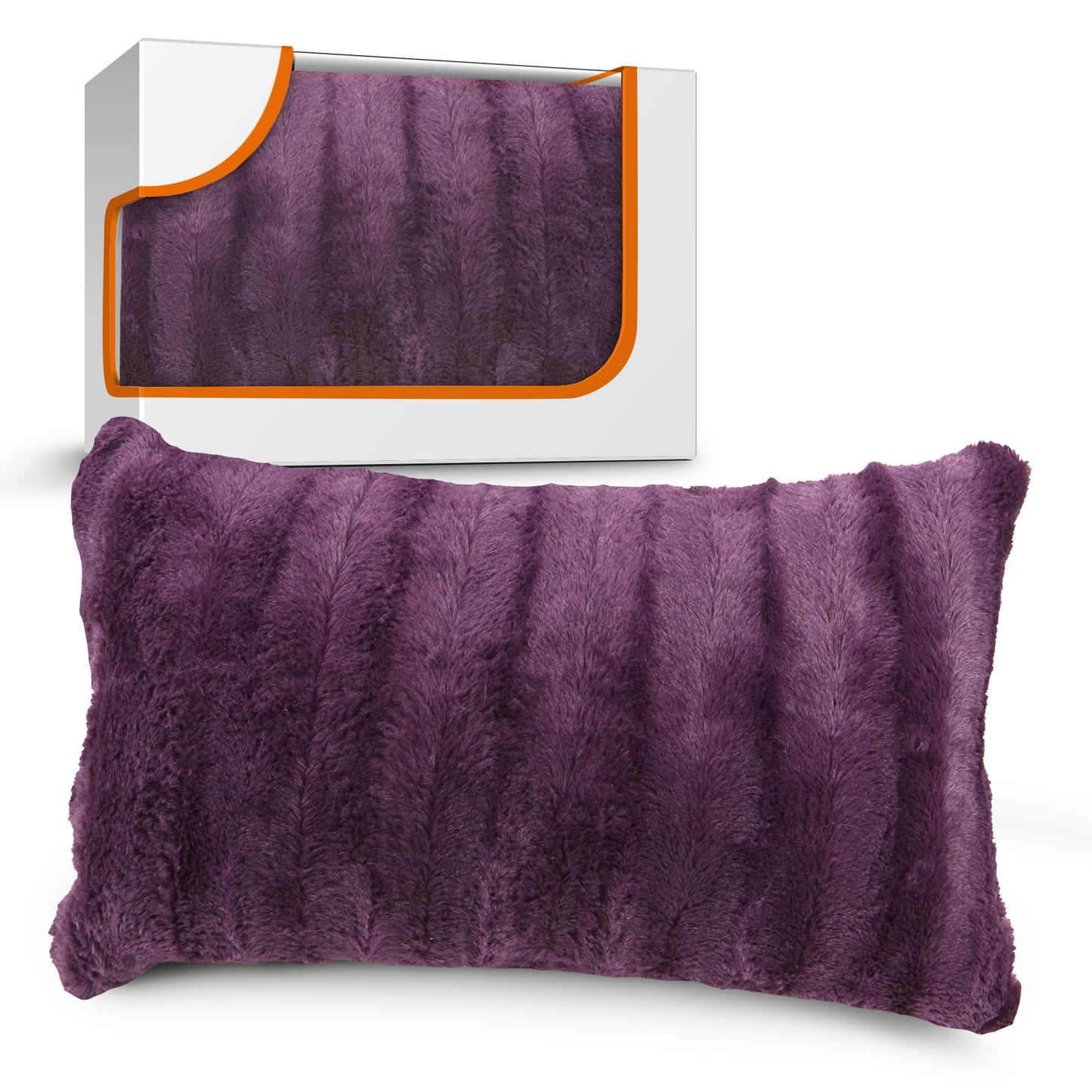 Cheer Collection Faux Fur Throw Pillow Cover - Multiple Colors & Sizes Available