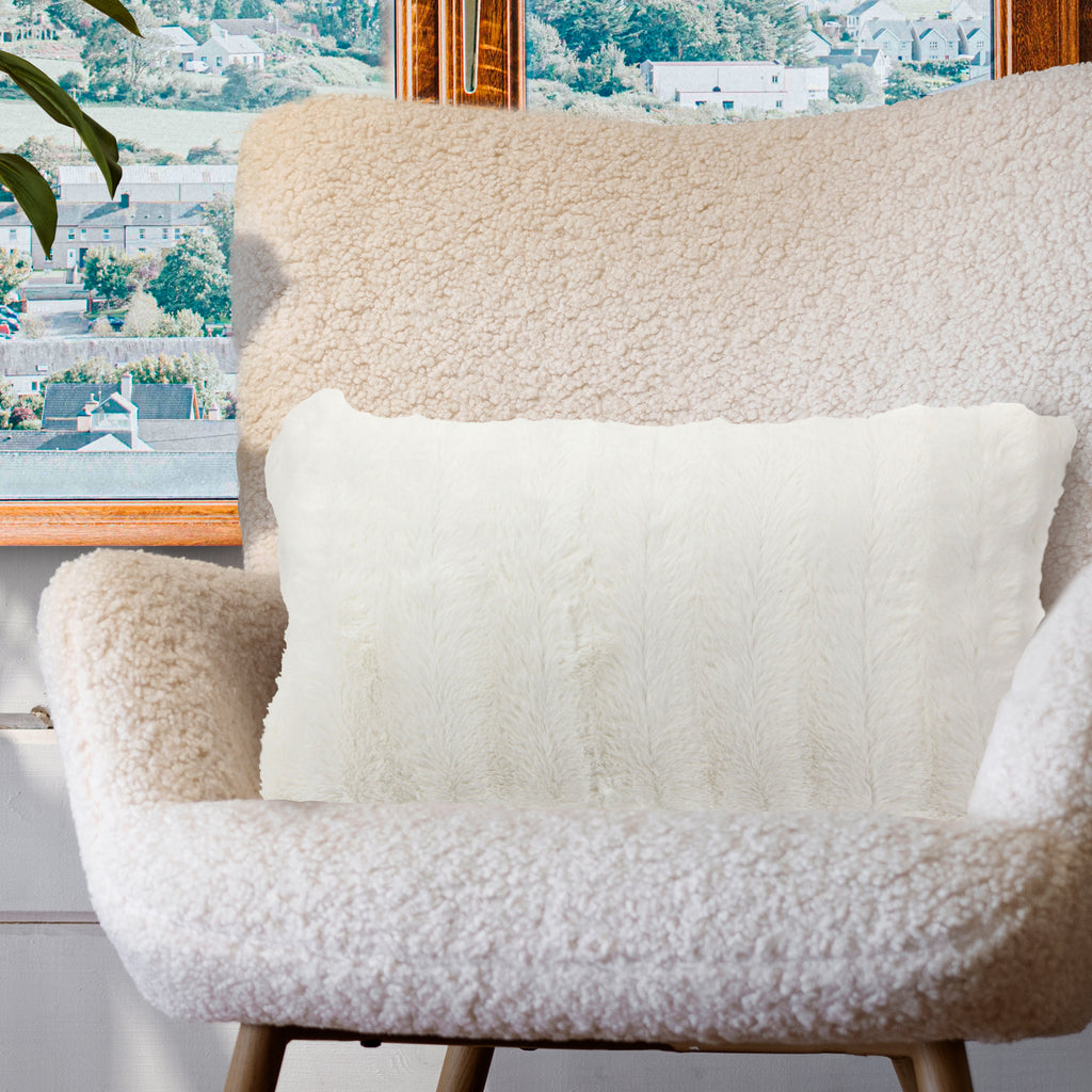 Cheer Collection Faux Fur Throw Pillow Cover - Multiple Colors & Sizes Available