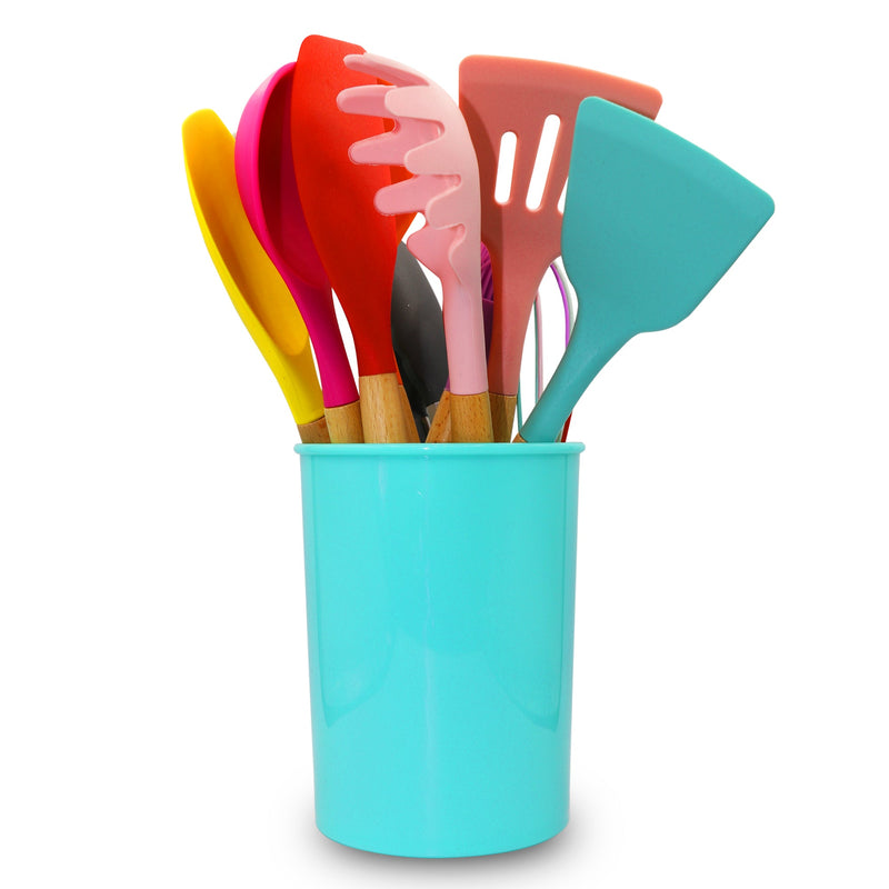Buy Wholesale China 9/11-pieces Silicone Cooking Utensil Set /wooden  Handle/ Flexible Rubber Silicone Spatula & Kitchen Utensils Set at USD 7.5