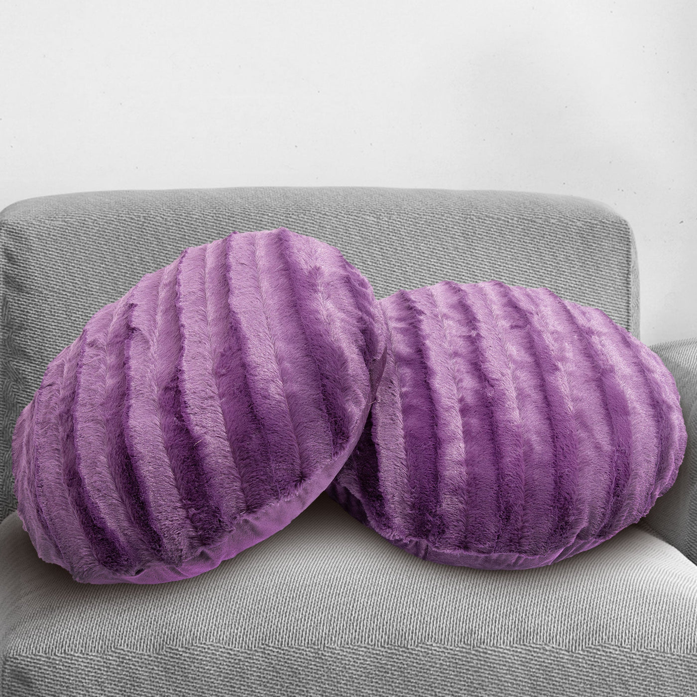 Cheer Collection 18 Ultra Soft Round Throw Pillows for Couch, Room De