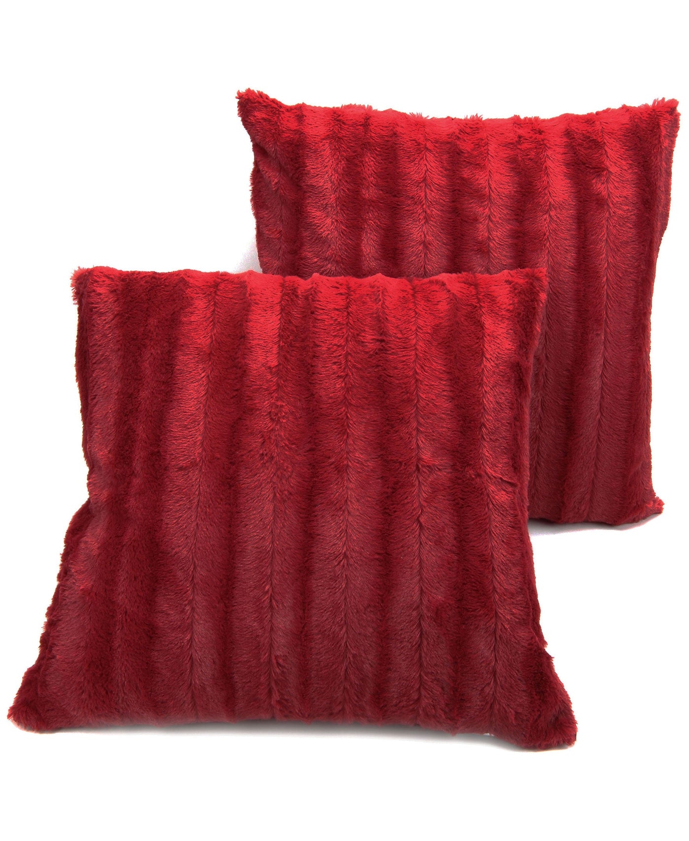 Cheer Collection Velour Throw Pillows - Set of 2 Decorative Couch Pillows -  26 x 26