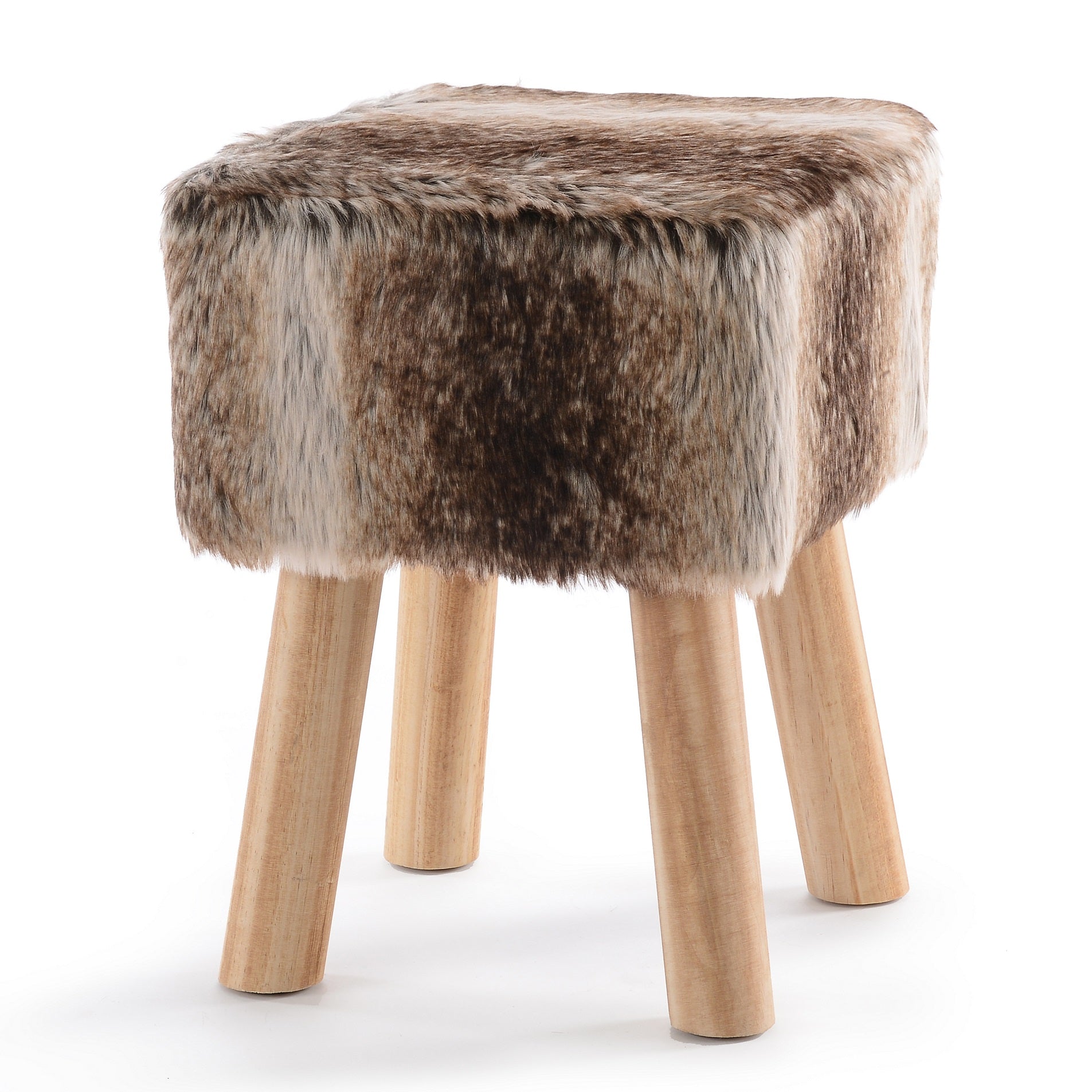 Faux outlet Fur Stool