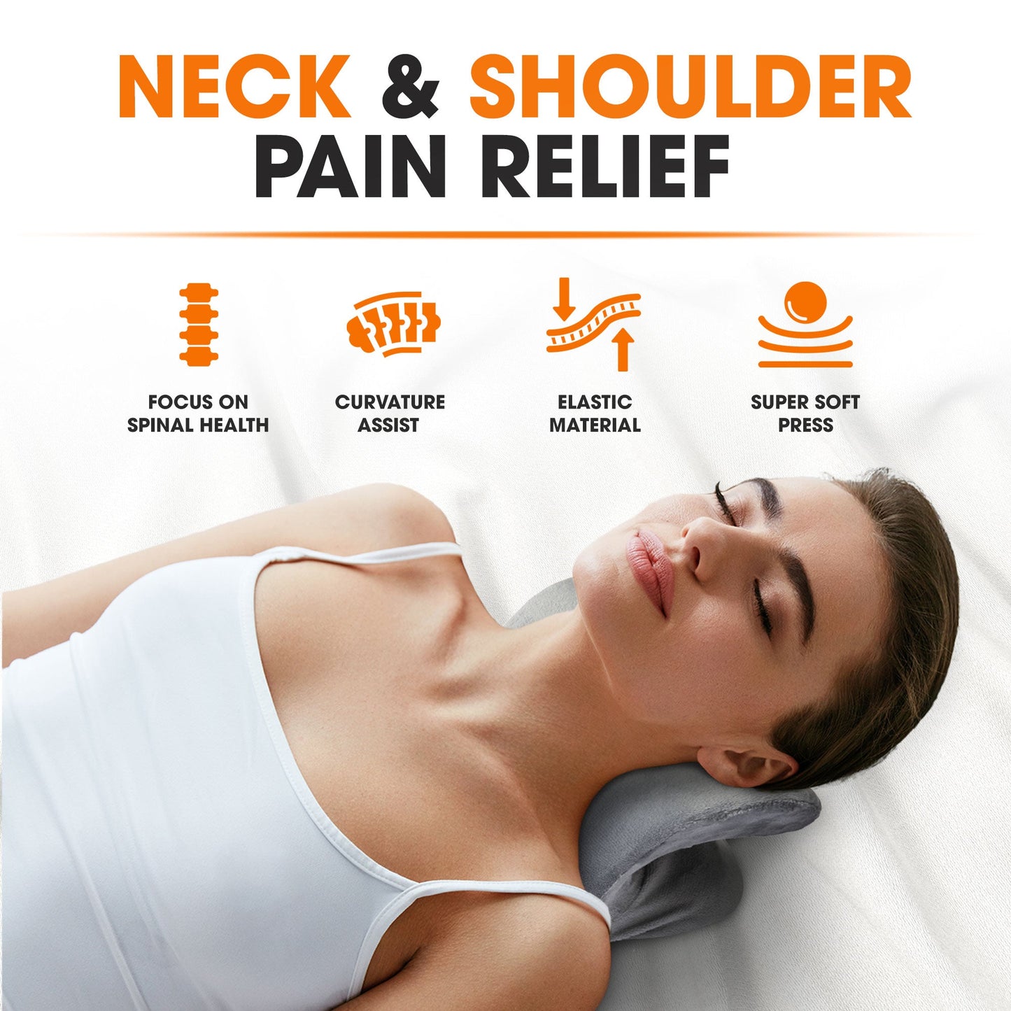 Cheer Collection Neck and Shoulder Relaxer with Washable Cover - Neck Stretcher Shoulder Pain Relief - Cheer Collection