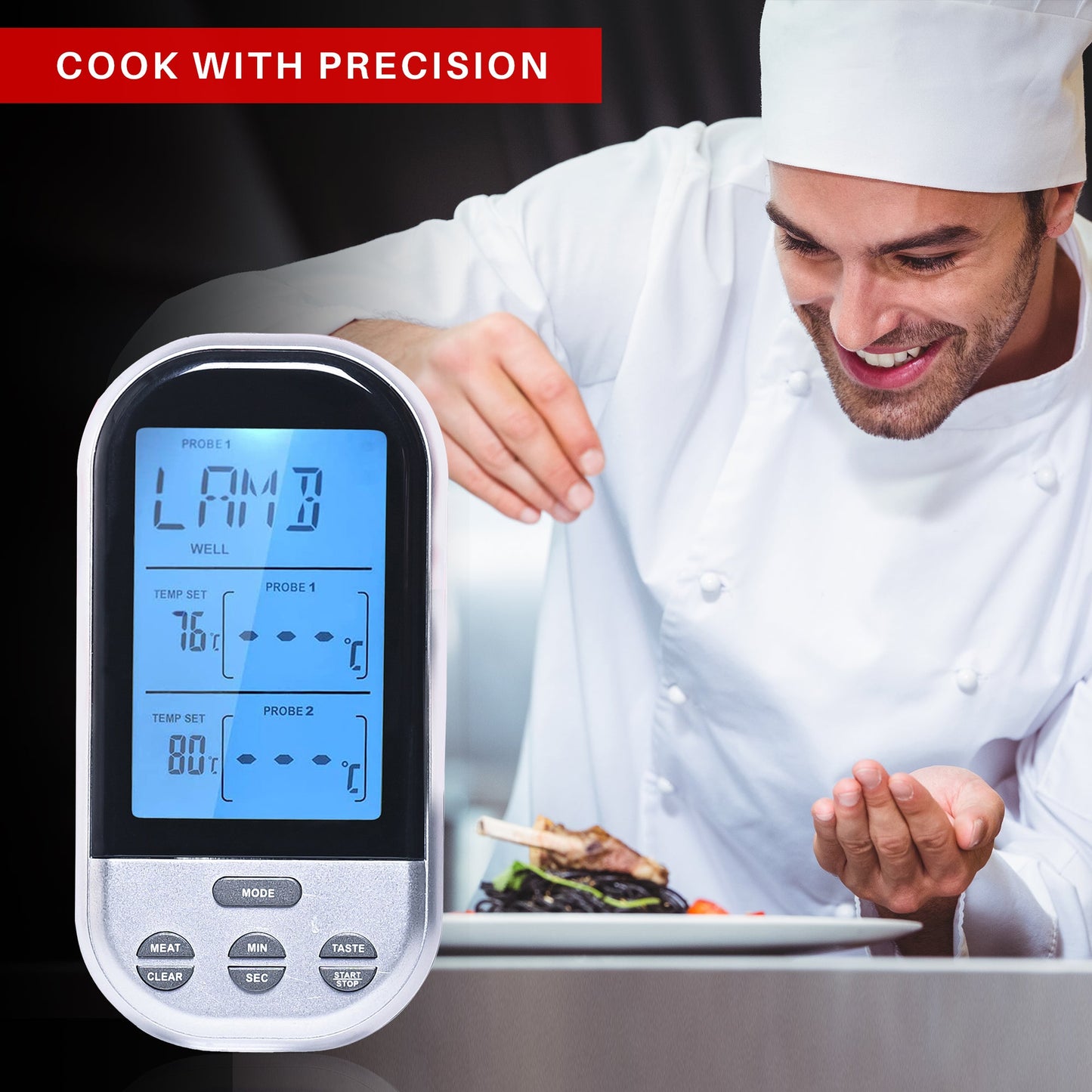 Cheer Collection Wireless Digital Food Thermometer